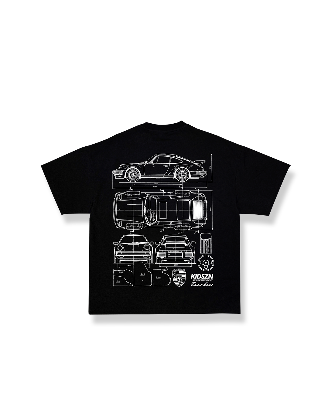 '930 Blueprint' Classic Fit Tee (Black)