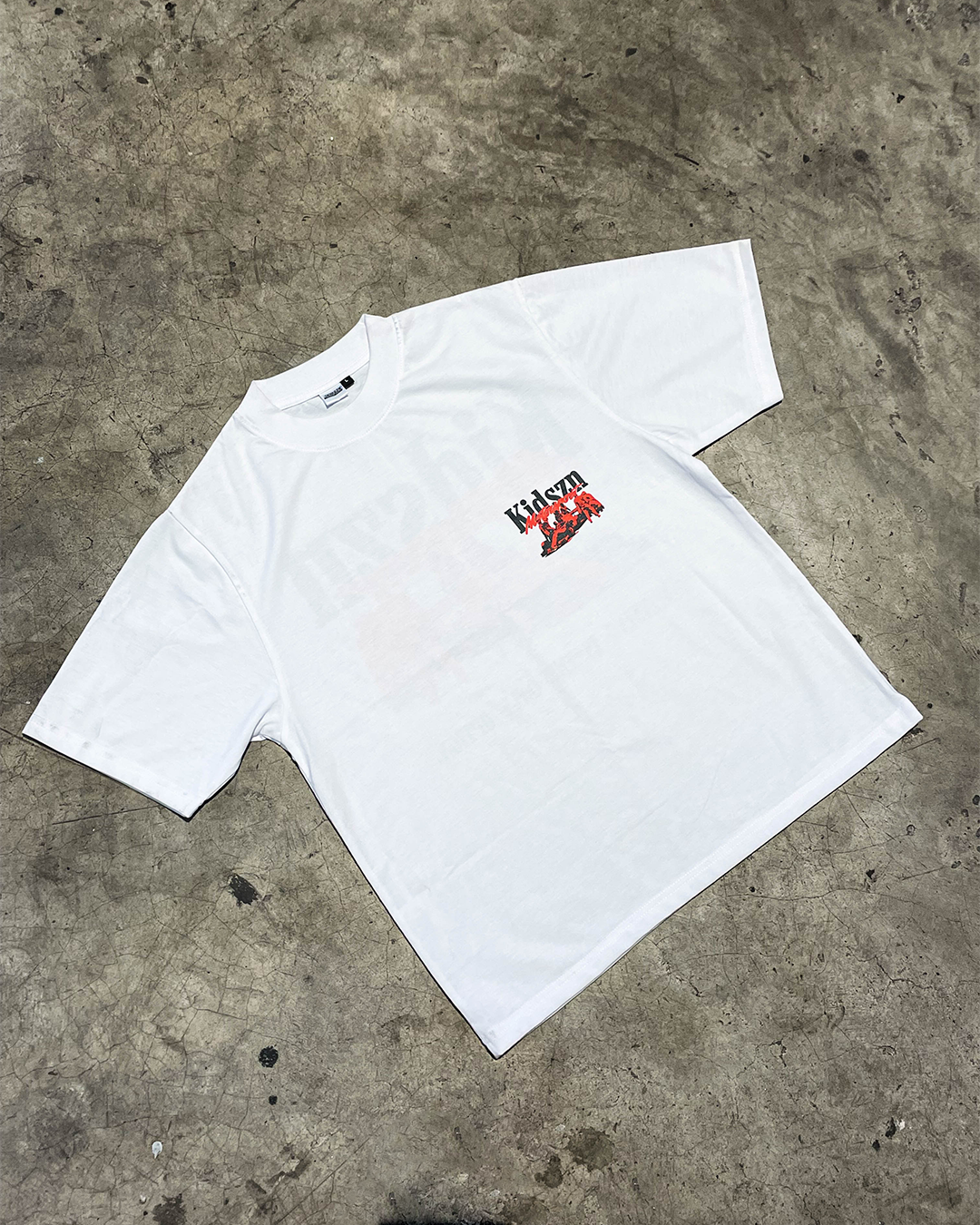 'Pitstop' Boxy Cropped Tee (White)